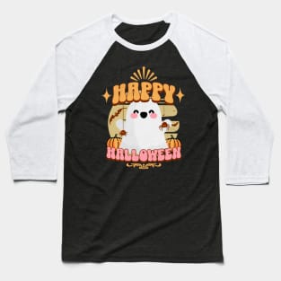 Happy Halloween Kawaii Ghost Baseball T-Shirt